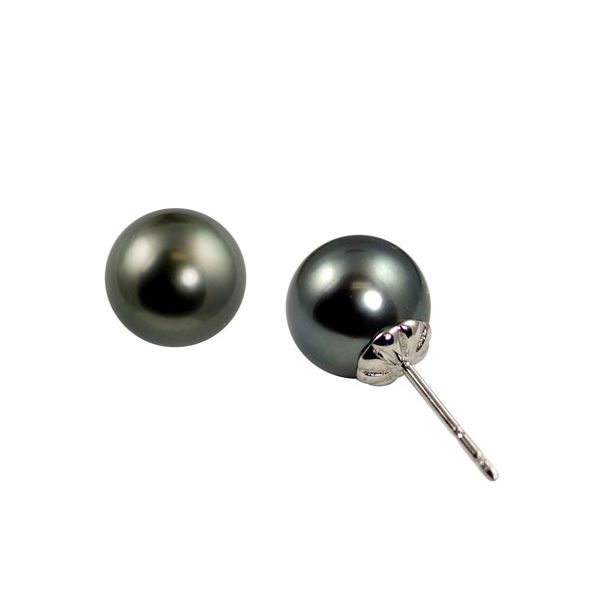 14KT White Gold Tahitian Pearl Earring