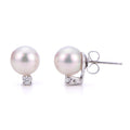 14KT White Gold Akoya Pearl Earring