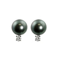 14KT White Gold Tahitian Pearl Earring