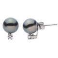 14KT White Gold Tahitian Pearl Earring