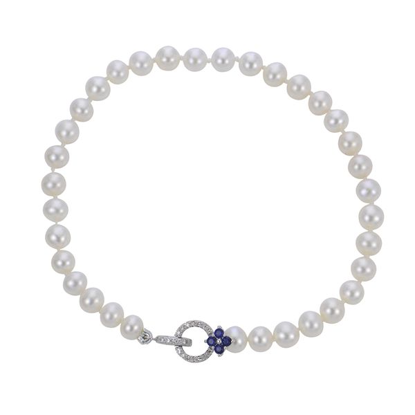 14KT White Gold Freshwater Pearl Bracelet