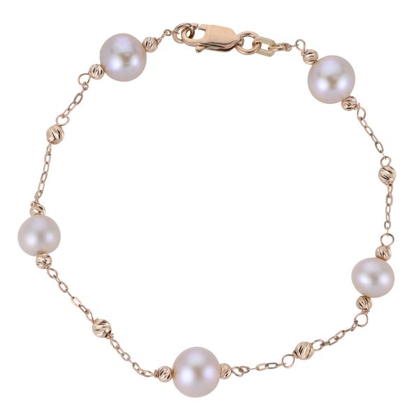 14KT Rose Gold Freshwater Pearl Bracelet