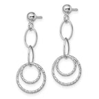 Leslie's 14K White Gold Post Dangle Earrings - Image 2
