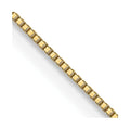 Leslie's 14K .5mm Baby Box with Spring Ring Clasp Chain
