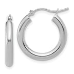 Leslie's 14K White Gold Polished Hoop Earrings