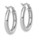 Leslie's 14K White Gold Polished Hoop Earrings - Image 4