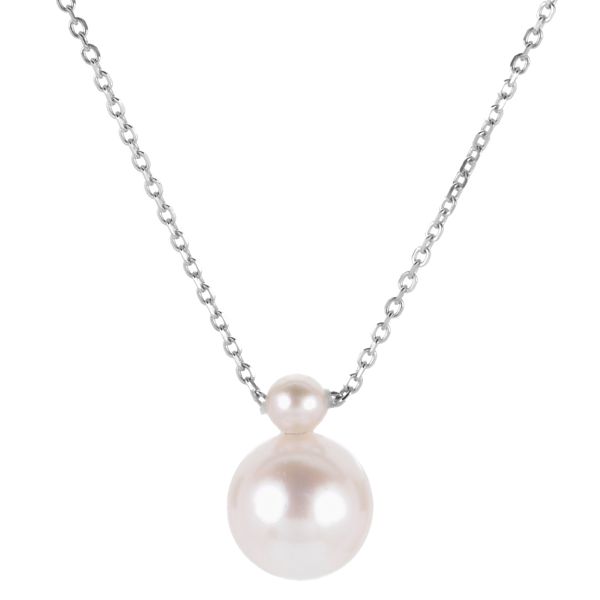 14KT White Gold Freshwater Pearl Necklace