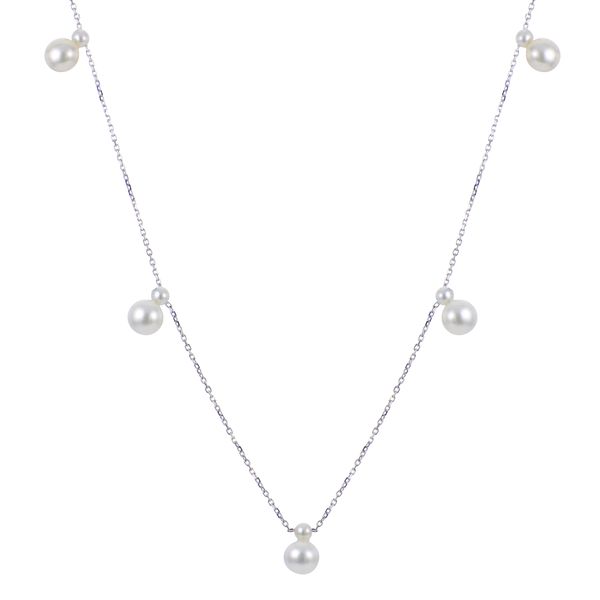 14KT White Gold Freshwater Pearl Necklace