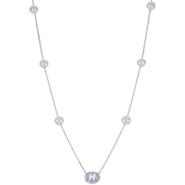 14KT White Gold Freshwater Pearl Necklace