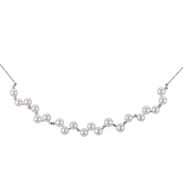 14KT White Gold Freshwater Pearl Necklace