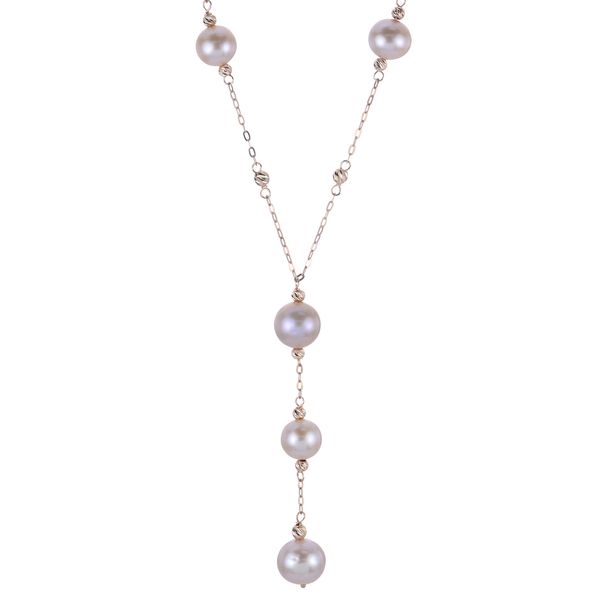 14KT Rose Gold Freshwater Pearl Necklace
