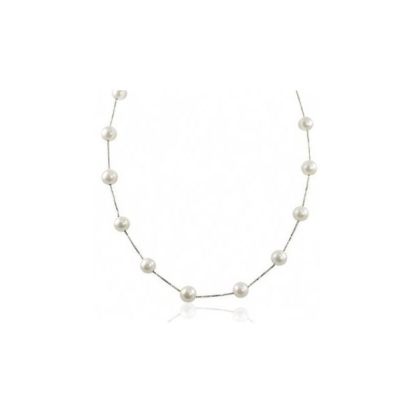 14KT White Gold Freshwater Pearl Necklace