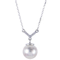 14KT White Gold Akoya Pearl Necklace