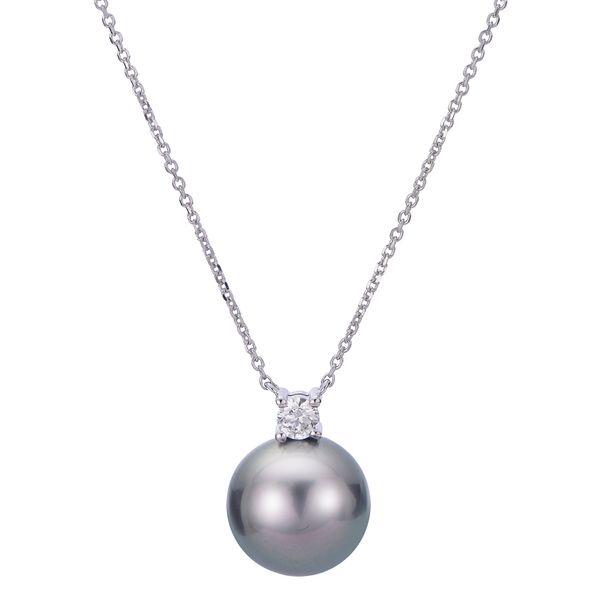 14KT White Gold Tahitian Pearl Necklace