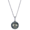 14KT White Gold Tahitian Pearl Necklace