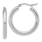 Leslie's 14K White Gold Polished Hoop Earrings