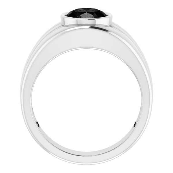 Grooved Bezel-Set Ring - Image 2