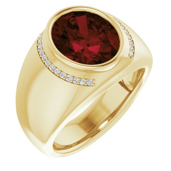 Accented Bezel-Set Ring