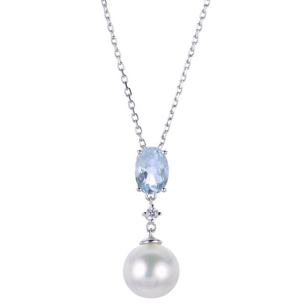 14KT White Gold Freshwater Pearl Pendant