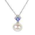 14KT White Gold Freshwater Pearl Pendant