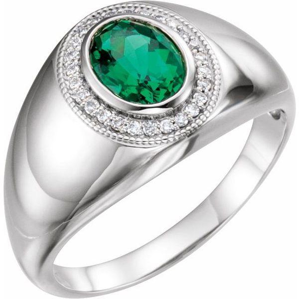 Bezel-Set Halo-Style Ring