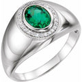 Bezel-Set Halo-Style Ring