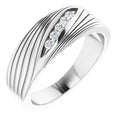 Grooved Accented Ring