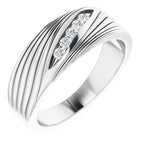Grooved Accented Ring