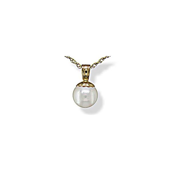 14KT Yellow Gold Akoya Pearl Pendant