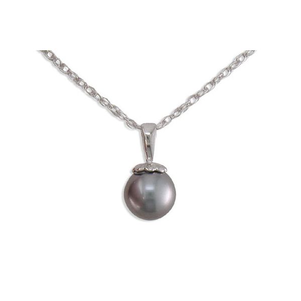 14KT White Gold Akoya Pearl Pendant
