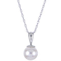 14KT White Gold Akoya Pearl Pendant