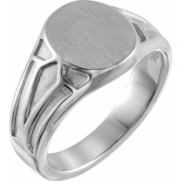 Geometric Signet Ring