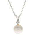 14KT White Gold Akoya Pearl Pendant