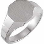Octagon Signet Ring
