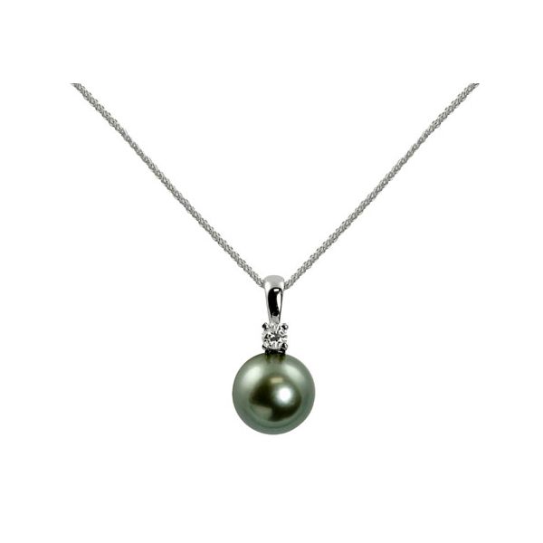 14KT White Gold Tahitian Pearl Pendant