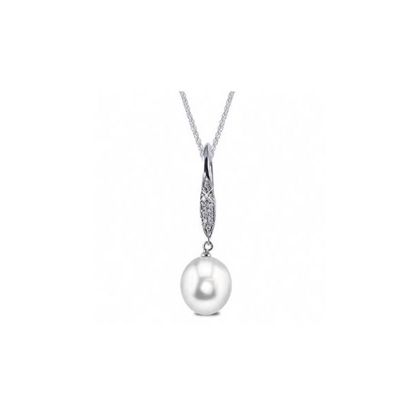14KT White Gold Freshwater Pearl Pendant