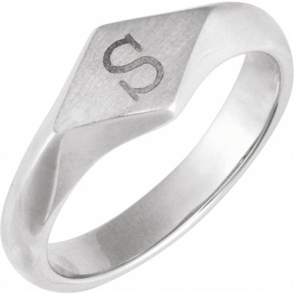 Geometric Signet Ring - Image 4