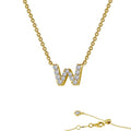 Letter W Pendant Necklace