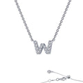 Letter W Pendant Necklace