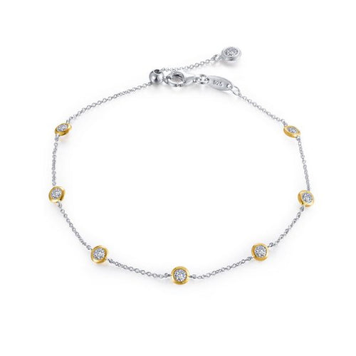 1.02 CTW Adjustable 7 Symbols Of Joy Station Bracelet