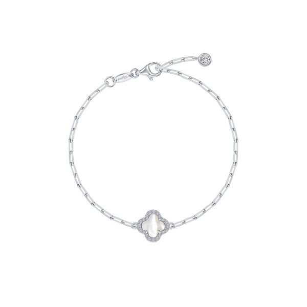 Mother-Of-Pearl Paperclip Bracelet