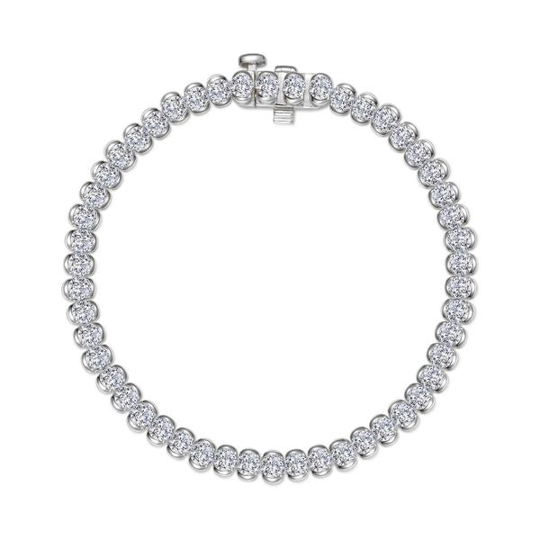 5.5 CTW Aria Half- Bezel Tennis Bracelet