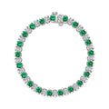 7.5 CTW Aria Half- Bezel Emerald Tennis Bracelet