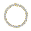8 CTW Aria Half- Bezel Tennis Bracelet