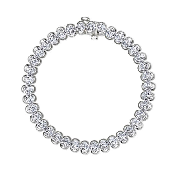 9.5 CTW Aria Half- Bezel Tennis Bracelet