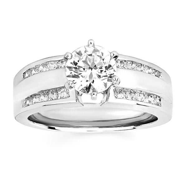 14k White Gold Bridal Set - Image 2