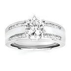14k White Gold Bridal Set - Image 2