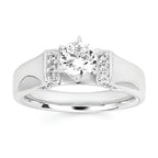 14k White Gold Bridal Set - Image 2