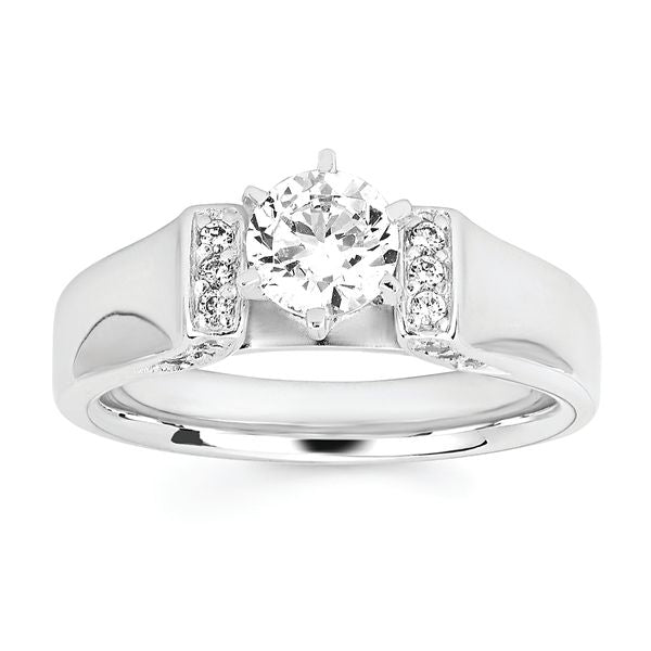 14k White Gold Bridal Set - Image 2