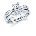 14k White Gold Bridal Set